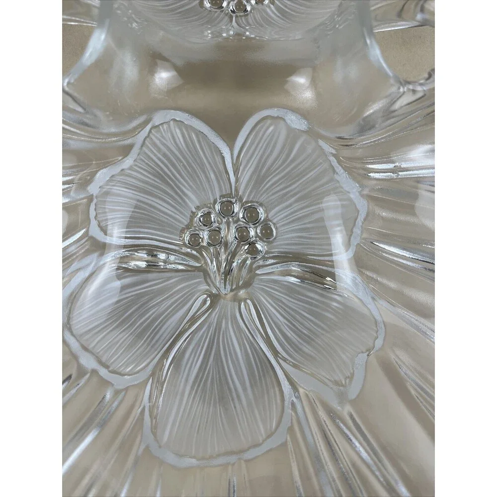 Mikasa Frosted Crystal Glass‎ Hibiscus 13